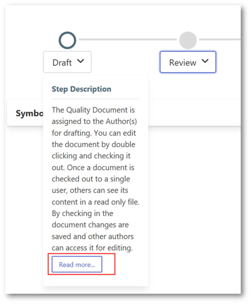 Visual Workflow Dropdown