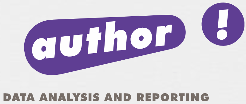 AUTHOR! Data Analysis and Reporting Logo